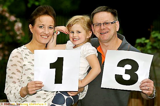 RECURRING number: 13 hasn’t proved unlucky for John and Claire Markwick and their daughter Mollie. 