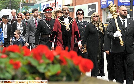 Mayoral Sunday: the Mayor and Mayoress in the procession