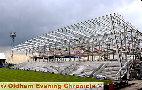 Oldham Athletic’s new stand: work in progress