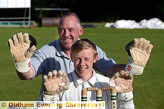 Jamie Symonds with his father Dave. 
