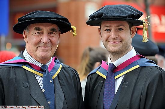 David Bellis and Cllr Jim McMahon received honorary fellowships.
