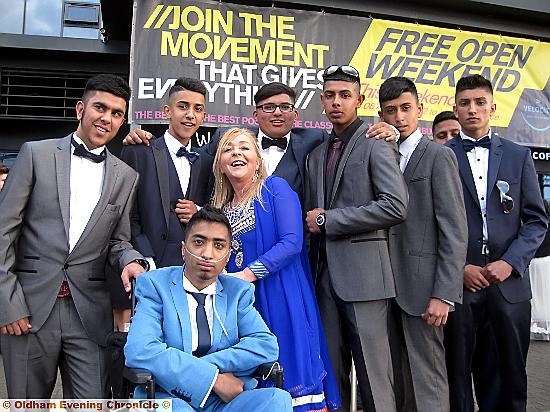 Hasan Umar at Hathershaw Prom with friends