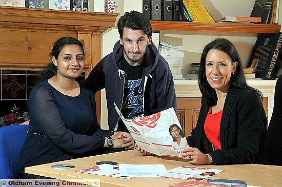 MP Debbie Abrahams' Summer School for 18-25 year olds.

Pictured here at her office on Church Lane, Oldham

(l-r) two of the students have a chat with Debbie Abrahams Ribia Nisa(22) from Chadderton and Joseph Sheridan (23) from Saddleworth.