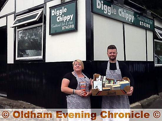 The historic Diggle Chippy is offering food for thought with a choice of books in return for a donation to Oldham Mountain Rescue Team (OMRT). Owners Rachel and Stephen Wood began the “mini reading room” scheme a few months ago.