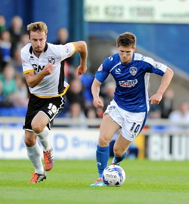 KEY PLAYER . . . Danny Philliskirk displays the skills against Port Vale which impressed his manager, Lee Johnson.