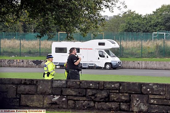 POLICE and council officials acted quickly to move travellers off the Broadway site