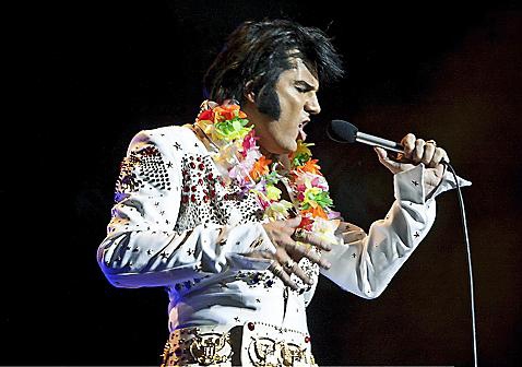NUMBER 1 . . . Chris Connor as Elvis