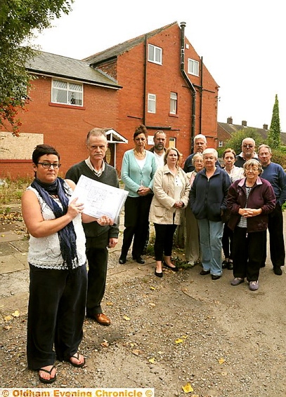 PROTEST . . . Andrea Flint, left, organised a 250-strong petition to oppose the proposed change for Yew Trees Residential Home