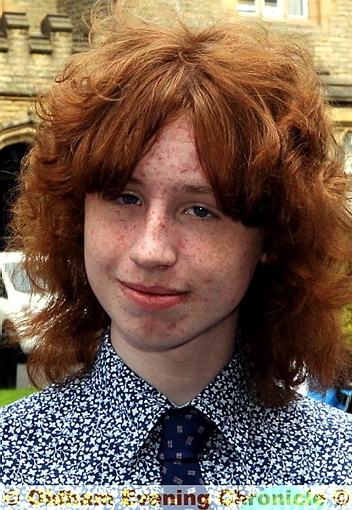 READY for the chop: Crompton House pupil Tom Hulme is having his locks cut for charity