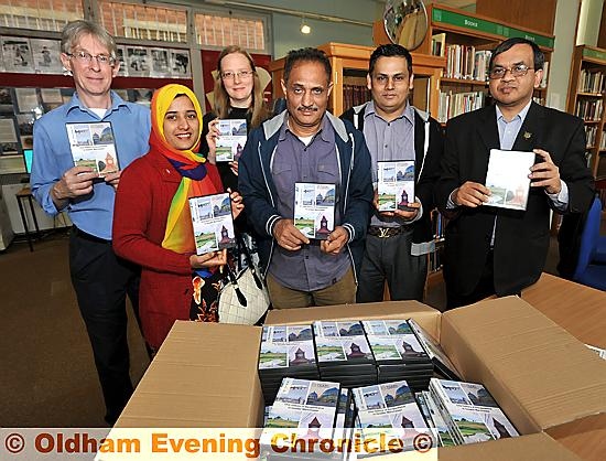 CHRONICLING the past . . . (from the left) local studies officer Roger Ivens, Shammy Akter, archive officer Joanne Robson, Moklesur Rahman, Jamilur Rahman and Tigers International Association chairman Mustak Ahmed Mustafa