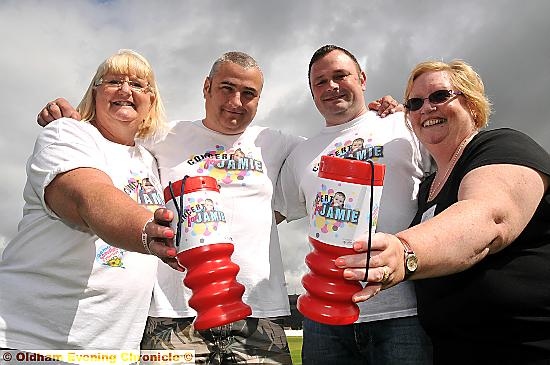 DIG deep: Jamie’s Something Special Fund committee members Maureen Goodwin, Andy Goulding, Kenny Heaton and Sylvia Robinson.