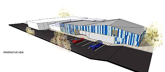 AN artist’s impression of the proposed £2.2 million hydrotherapy pool building