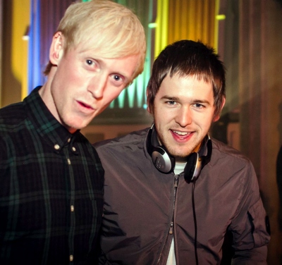 DJs are Rick Lees (left) and Tom Summerfield