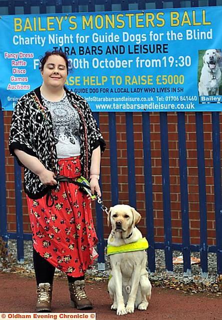 FUNDRAISING in memory of a life-changing guide dog . . . Marie Howarth with her new guide dog Bertie
