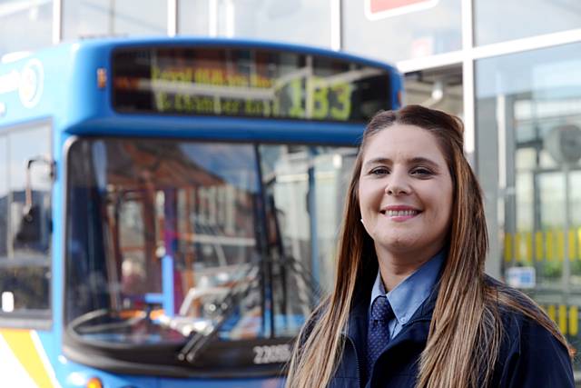 Pride in Oldham nominee, bus driver Georgina Carroll.