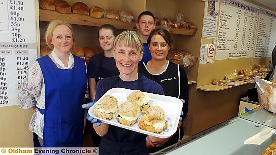 BAKERS born and bread... (back, from left) Jackie Scholes, Emily Knight, Kamiel Wieckiewicz and Fran Oldfield with Dawn Alexander-Mills (front)