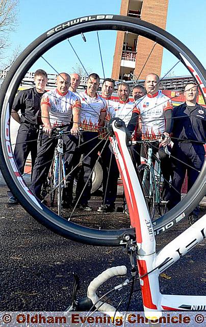 Oldham Fire Station Firefighters preparing for 1,300 mile cycle challenge.
