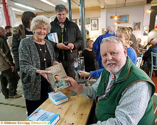 Terry Waite at special charity Emmaus Memory Lane auction. PIC with Myra Shiel. 