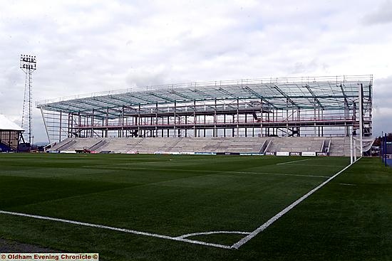 Oldham Athletic new stand: for sale with the rest of the club
