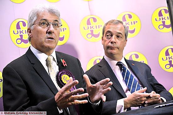Ukip’s John Bickley (left) with leader Nigel Farage