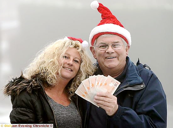 “Santa” Roy Taylor with his daughter Debbie on a happier Christmas