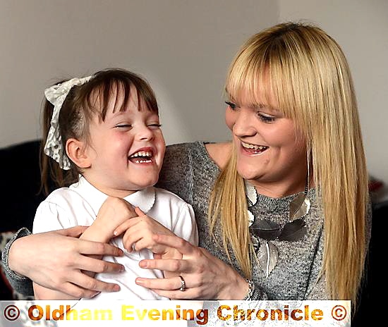 FUNDRAISING hope: little Olivia with mum Christie. 