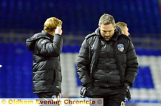 PLENTY TO PONDER . . . Athletic boss David Dunn says his side need to be “more ruthless in both boxes” after yesterday’s defeat
