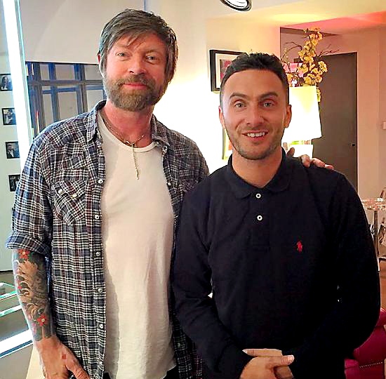 STAR advice: Danny Robinson, right, with celebrity hairdresser Lee Stafford