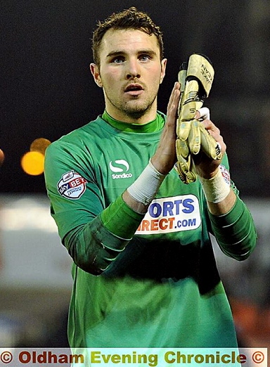 JAKE KEAN . . . the ’keeper is confident Athletic can still reach a place in the Sky Bet League One play-offs. 