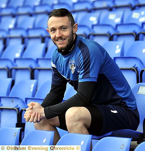 FULLY IN TOON: New Athletic recruit Rhys Murphy, a boyhood Newcastle supporters, hopes to play his part in guiding his new club to the play-offs. PICTURE: TIM BRADLEY