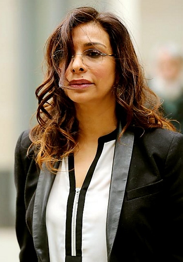 EMOTIONAL: Shobna leaves court yesterday