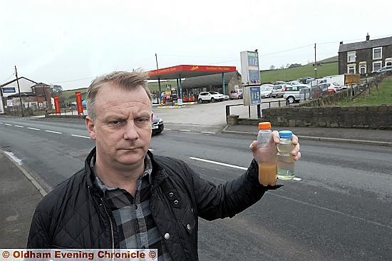 Howard Westphal and contaminated Diesel sold at Scouthead Filling Station whick wrecked his Range Rover Fuel System.