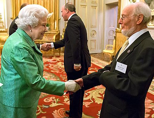 Tony Young meets the Queen at Buckingham Palace
