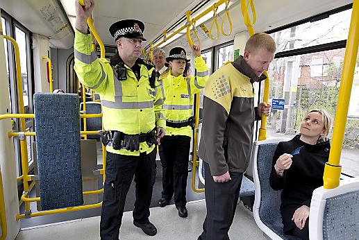 The Travelsafe team in action on the Metrolink network