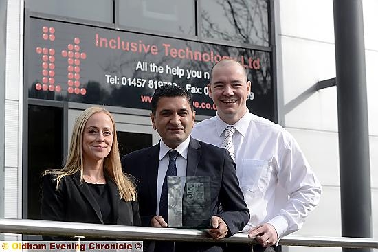 INNOVATIVE . . . Hannah Fitzpatrick (commercial director), Sukhit Gill (MD) and Chris Thornton (creative director)