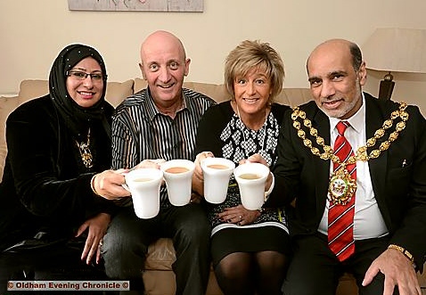 It’s all herbal: the Mayor and Mayoress with David and Wendy