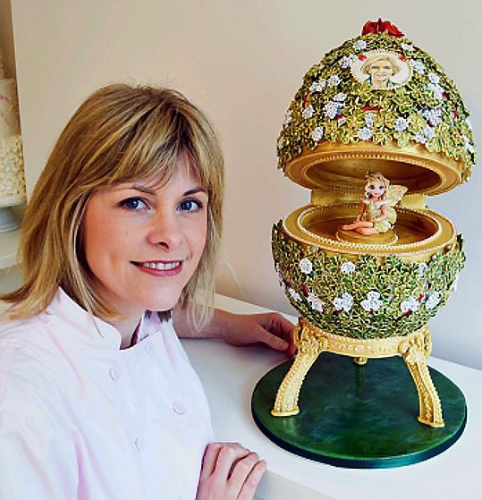 THE wow factor: Suzanne Thorp with her Easter egg creation
