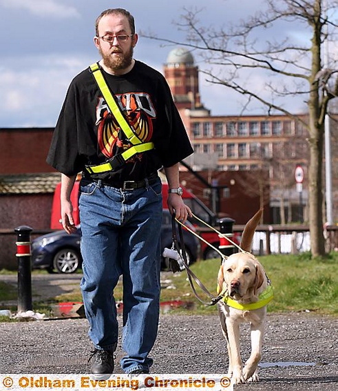 Craig Roberts and guide dog Bruce