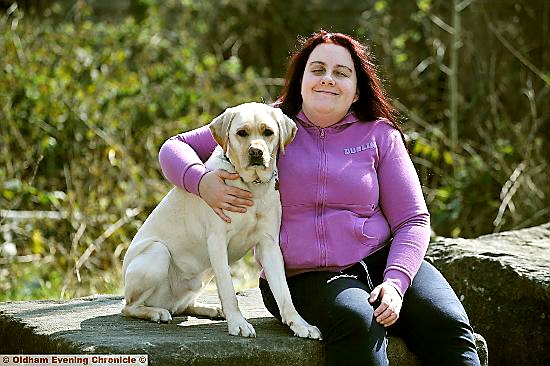 Marie and her new guide dog Bertie.
