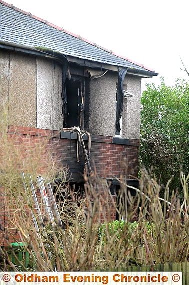 THE house in Woodleigh Road, Springhead, was gutted in the fire on New Year’s Day
