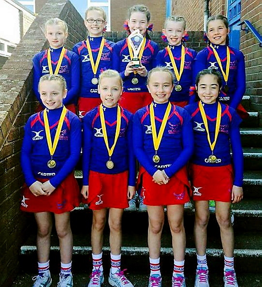 Oldham Netball Club's under-10s.