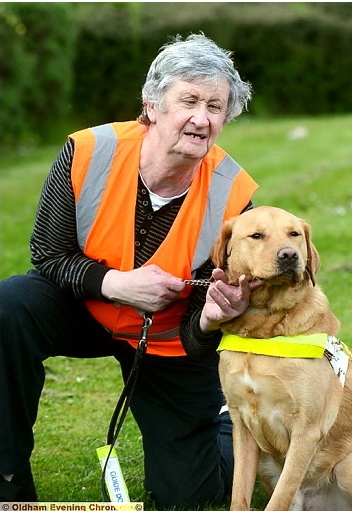 John Rogers and his guide dog, Kendal.