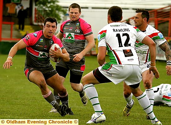 LIAM Thompson looks to step past the Keighley defence.