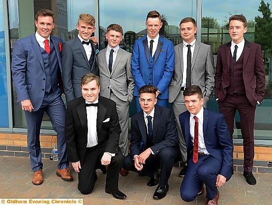 HERE come the boys . . . Newman College pupils on prom night