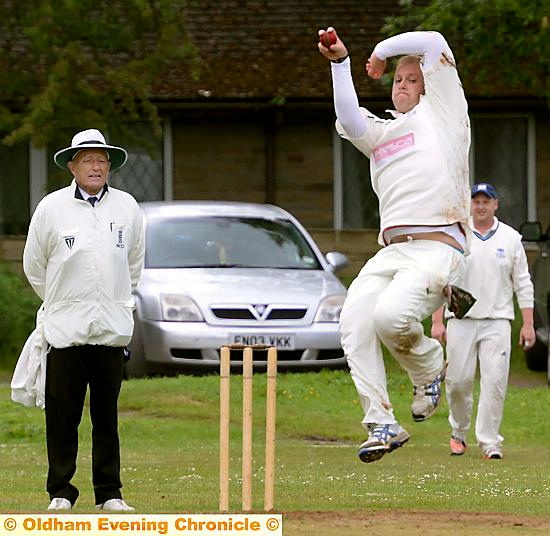SPEARHEAD . . . James Chamberlain led the Uppermill attack against Saddleworth last weekend.