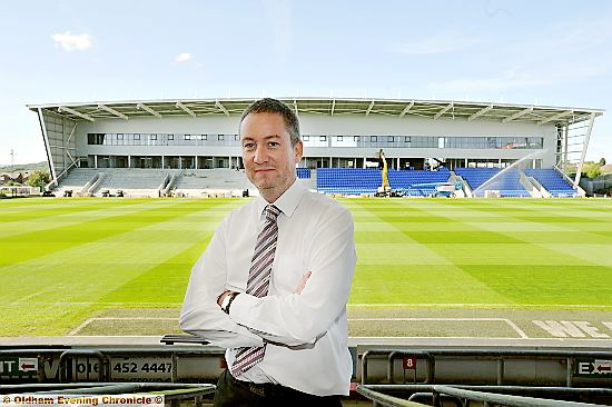 Neil Joy, with the new stand in the background