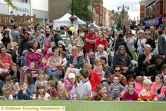 SOME of the town centre festival crowd