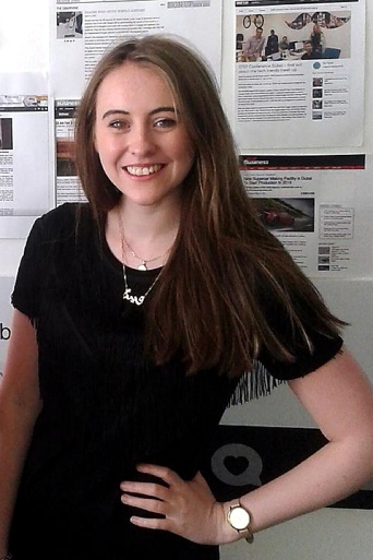 student Rebecca Ireland landed dream internship in Manchester and Dubai