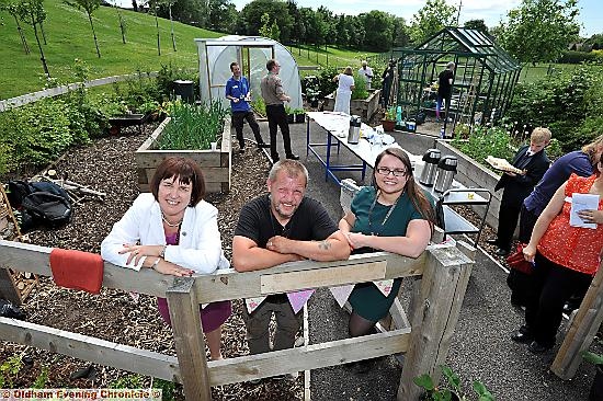 SCIENCE and seeding: (l-r) Joy Clark (principal), Stephen Rimmer (Groundwork Trust) and Helen Watson (school vocational pathways coordinator).