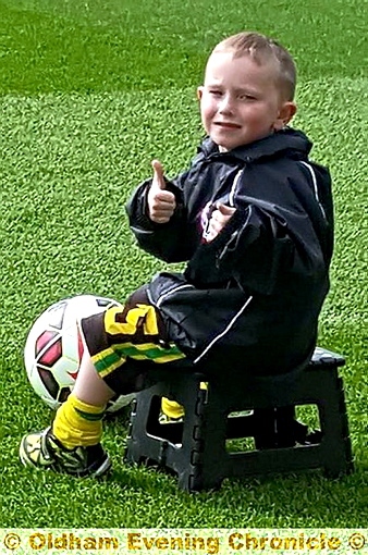 THUMBS up . . . from Chadderton Park’s Leon Hoey